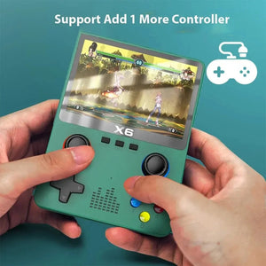Planet Gates WHITE 2023 New X6 3.5Inch IPS Screen Handheld Game Player Dual Joystick 11 Simulators GBA Video Game Console for Kids Gifts