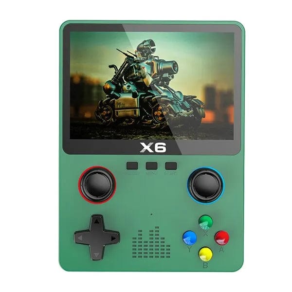 Planet Gates WHITE 2023 New X6 3.5Inch IPS Screen Handheld Game Player Dual Joystick 11 Simulators GBA Video Game Console for Kids Gifts