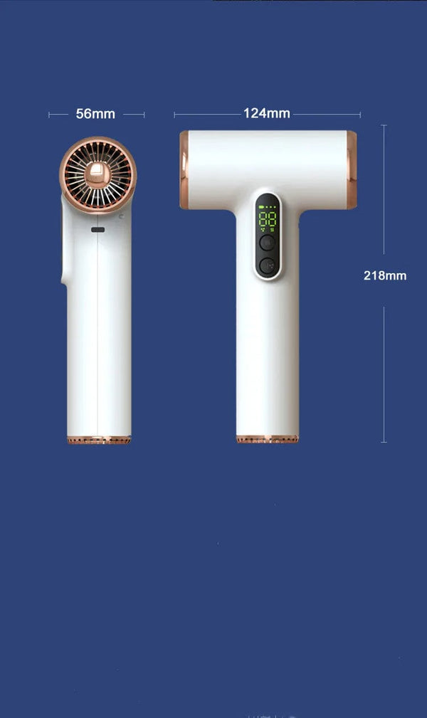 Planet Gates White 2024 Hot Selling Wireless Hair Dryer 30000 Rpm High-Speed Dry Cold Warm Wind Children's Home Dormitory Travel USB Charging Hair