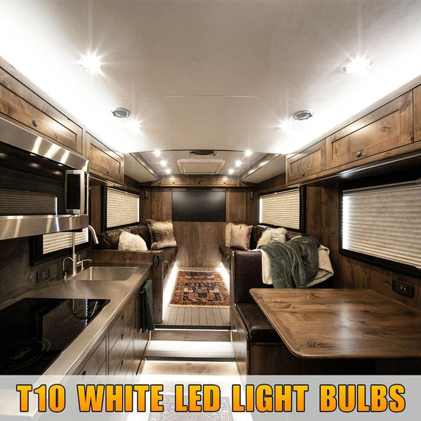 Planet Gates White 20PCS 12V White LED Light T10 194 168 W5W 2825 COB LED License Plate Interior Light Bulbs 6000K Trailer Truck Car Lorry