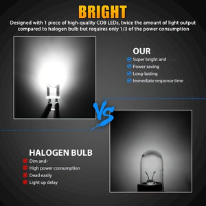 Planet Gates White 20PCS 12V White LED Light T10 194 168 W5W 2825 COB LED License Plate Interior Light Bulbs 6000K Trailer Truck Car Lorry