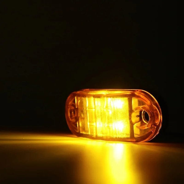 Planet Gates White / 20PCS 20/10PCS 4 LED 12V-24V Side Marker Lights Oval Front Rear Clearance Indicator Lamp Truck Accessorie for Trailer BUS Van Caravan