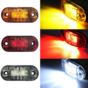 Planet Gates White / 20PCS 20/10PCS 4 LED 12V-24V Side Marker Lights Oval Front Rear Clearance Indicator Lamp Truck Accessorie for Trailer BUS Van Caravan