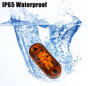 Planet Gates White / 20PCS 20/10PCS 4 LED 12V-24V Side Marker Lights Oval Front Rear Clearance Indicator Lamp Truck Accessorie for Trailer BUS Van Caravan