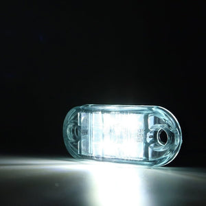 Planet Gates White / 20PCS 20/10PCS 4 LED 12V-24V Side Marker Lights Oval Front Rear Clearance Indicator Lamp Truck Accessorie for Trailer BUS Van Caravan