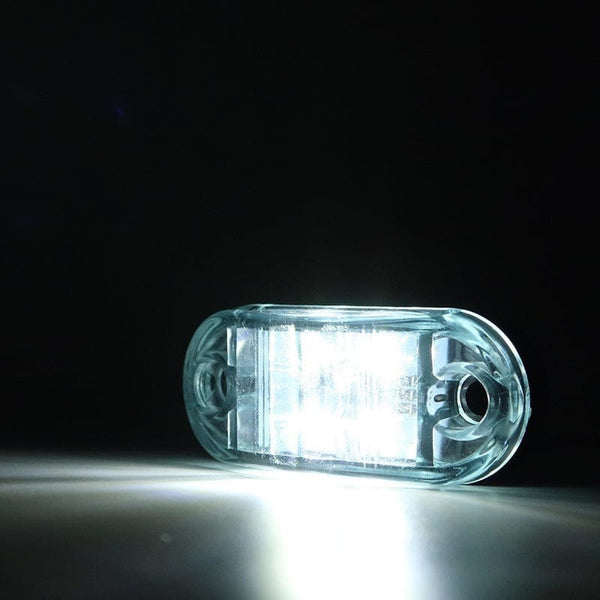 Planet Gates White / 20PCS 20/10PCS 4 LED 12V-24V Side Marker Lights Oval Front Rear Clearance Indicator Lamp Truck Accessorie for Trailer BUS Van Caravan