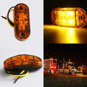 Planet Gates White / 20PCS 20/10PCS 4 LED 12V-24V Side Marker Lights Oval Front Rear Clearance Indicator Lamp Truck Accessorie for Trailer BUS Van Caravan