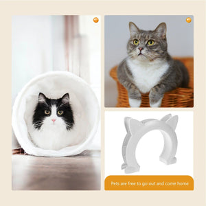Planet Gates White / 22.5X27X5.5CM Cat Door for Interior Door Plastic Pass Portal DIY Pet Door Pet Supply