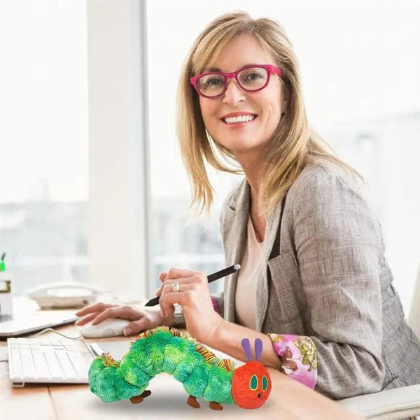 Planet Gates WHITE / 22cm 22CM Caterpillar Soft Toy Green Cotton Caterpillar Plush Animal Dolls Lovely Very Hungry Creative Gift For Kids Home Decoration