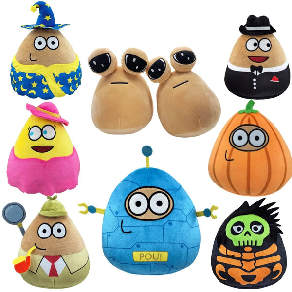 Planet Gates WHITE 22cm Hot Game My Pet Alien Pou Plush Toy Furdiburb Emotion Alien Plushie Stuffed Animal Pou Doll