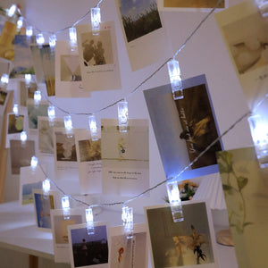 Planet Gates White / 2m/6.56ft 1 pack, Festive Photo Clip Light - Perfect for Holiday Parties, Birthdays, and Home Decor (Battery Not Included)