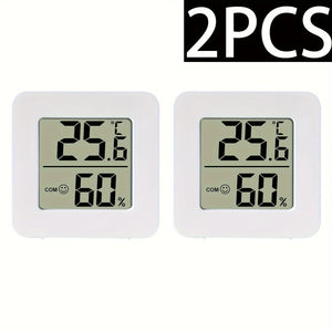 Planet Gates White / 2PCS- Celsius 2pcs Mini LCD Digital Thermometer Hygrometer, Inner Room Thermometer Electronic Temperature And Humidity Meter, Temperature Monitor, Temperature Humidity Meter Gauge (Only Degrees Celsius)