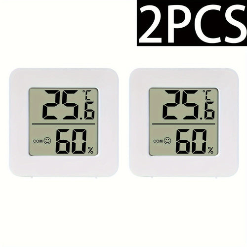 Planet Gates White / 2PCS- Celsius 2pcs Mini LCD Digital Thermometer Hygrometer, Inner Room Thermometer Electronic Temperature And Humidity Meter, Temperature Monitor, Temperature Humidity Meter Gauge (Only Degrees Celsius)