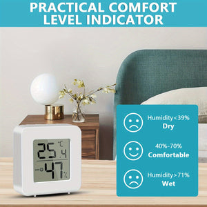 Planet Gates White / 2PCS- Celsius 2pcs Mini LCD Digital Thermometer Hygrometer, Inner Room Thermometer Electronic Temperature And Humidity Meter, Temperature Monitor, Temperature Humidity Meter Gauge (Only Degrees Celsius)