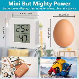 Planet Gates White / 2PCS- Celsius 2pcs Mini LCD Digital Thermometer Hygrometer, Inner Room Thermometer Electronic Temperature And Humidity Meter, Temperature Monitor, Temperature Humidity Meter Gauge (Only Degrees Celsius)
