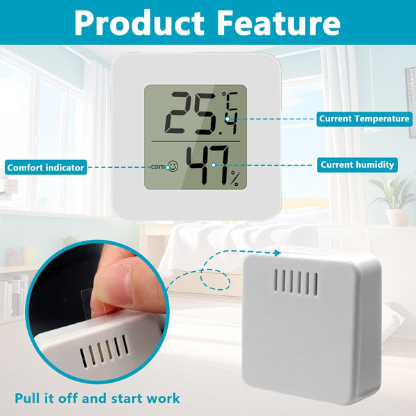 Planet Gates White / 2PCS- Celsius 2pcs Mini LCD Digital Thermometer Hygrometer, Inner Room Thermometer Electronic Temperature And Humidity Meter, Temperature Monitor, Temperature Humidity Meter Gauge (Only Degrees Celsius)