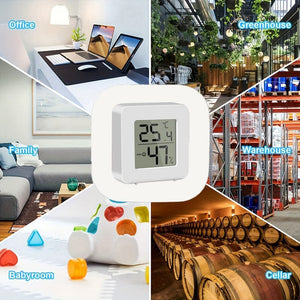 Planet Gates White / 2PCS- Celsius 2pcs Mini LCD Digital Thermometer Hygrometer, Inner Room Thermometer Electronic Temperature And Humidity Meter, Temperature Monitor, Temperature Humidity Meter Gauge (Only Degrees Celsius)