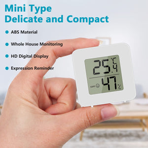 Planet Gates White / 2PCS- Celsius 2pcs Mini LCD Digital Thermometer Hygrometer, Inner Room Thermometer Electronic Temperature And Humidity Meter, Temperature Monitor, Temperature Humidity Meter Gauge (Only Degrees Celsius)