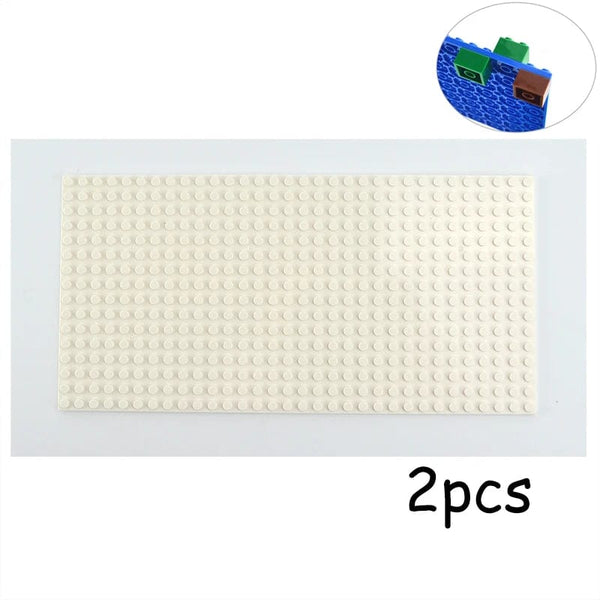 Planet Gates White 2pcs Double-sided 32x16 32x32 Dots Base Plate Classic Small Bricks Baseplates Building Blocks Compatible brand Construction kids toys