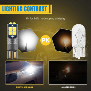 Planet Gates White 2pcs High Quality T10 W5W Super Bright Car Interior Reading Dome Light Marker Lamp 168 194 LED Auto Wedge Parking Bulbs Orange