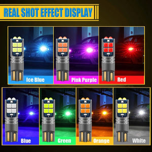 Planet Gates White 2pcs High Quality T10 W5W Super Bright Car Interior Reading Dome Light Marker Lamp 168 194 LED Auto Wedge Parking Bulbs Orange