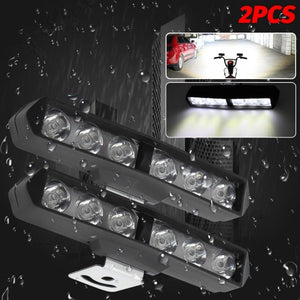 Planet Gates white 2pcs Super Bright 6LED Motorcycle Headlight SpotLights - Enhance Your Ride's Visibility & Safety!