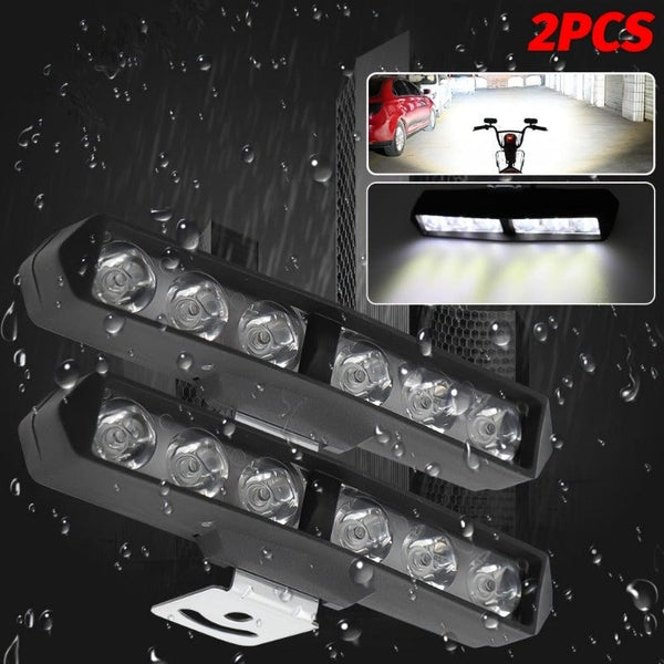 Planet Gates white 2pcs Super Bright 6LED Motorcycle Headlight SpotLights - Enhance Your Ride's Visibility & Safety!