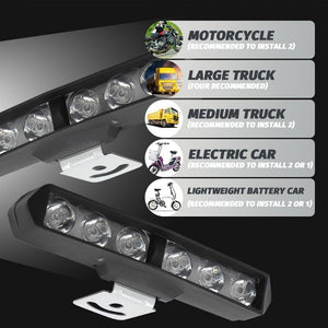 Planet Gates white 2pcs Super Bright 6LED Motorcycle Headlight SpotLights - Enhance Your Ride's Visibility & Safety!
