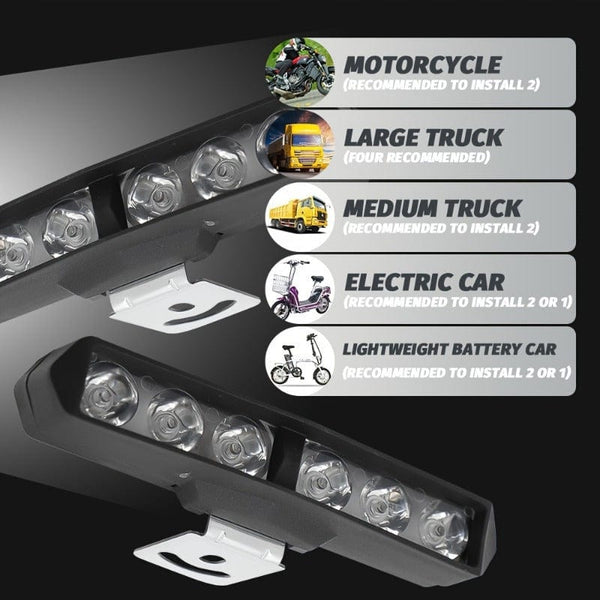 Planet Gates white 2pcs Super Bright 6LED Motorcycle Headlight SpotLights - Enhance Your Ride's Visibility & Safety!