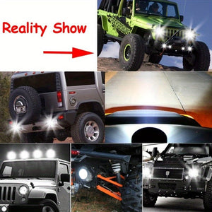 Planet Gates white 2pcs Super Bright 6LED Motorcycle Headlight SpotLights - Enhance Your Ride's Visibility & Safety!