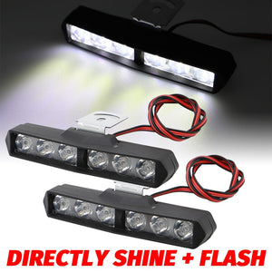 Planet Gates white 2pcs Super Bright 6LED Motorcycle Headlight SpotLights - Enhance Your Ride's Visibility & Safety!