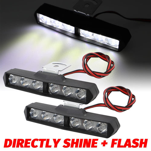 Planet Gates white 2pcs Super Bright 6LED Motorcycle Headlight SpotLights - Enhance Your Ride's Visibility & Safety!