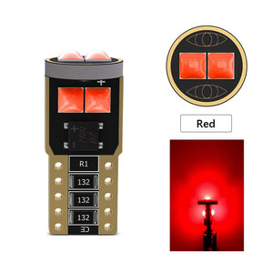 Planet Gates White 2X W5W 194 168 T10 6SMD 3030 Canbus LED Bulbs 12V For Car License Plate Light Interior Dome lights Reading Lamp 6000K White Red