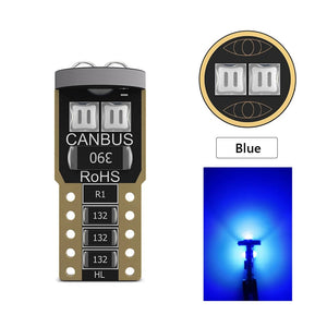 Planet Gates White 2X W5W 194 168 T10 6SMD 3030 Canbus LED Bulbs 12V For Car License Plate Light Interior Dome lights Reading Lamp 6000K White Red