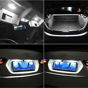 Planet Gates White 2X W5W 194 168 T10 6SMD 3030 Canbus LED Bulbs 12V For Car License Plate Light Interior Dome lights Reading Lamp 6000K White Red