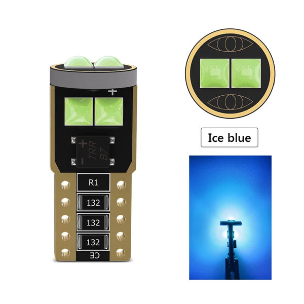 Planet Gates White 2X W5W 194 168 T10 6SMD 3030 Canbus LED Bulbs 12V For Car License Plate Light Interior Dome lights Reading Lamp 6000K White Red