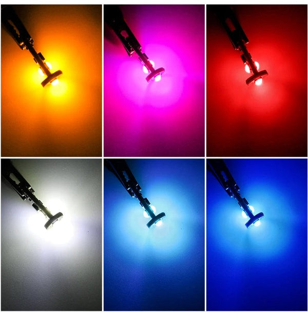 Planet Gates White 2X W5W 194 168 T10 6SMD 3030 Canbus LED Bulbs 12V For Car License Plate Light Interior Dome lights Reading Lamp 6000K White Red