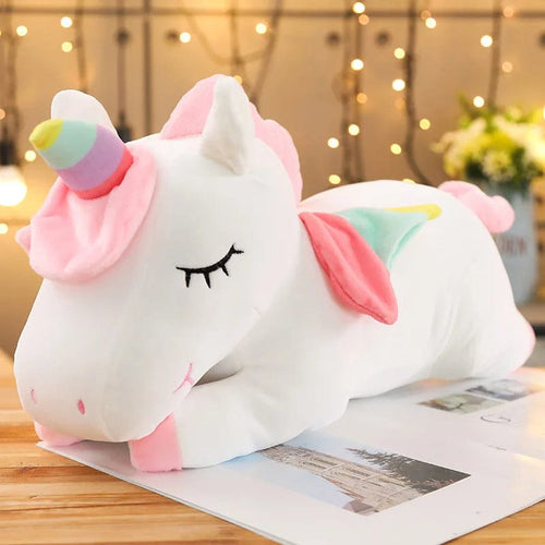 Planet Gates WHITE / 30cm 25-100cmKawaii Giant Unicorn Plush Toy Soft Stuffed Unicorn Soft Dolls Animal Horse Toys For Children Girl Pillow Birthday Gifts