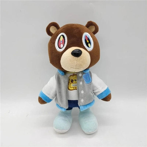 Planet Gates WHITE 30cm Kawaii Kanye Dropout Bear Teddy Bear Plush Toys Kanye West Graduation Soft Stuffed Home Room Decor Birthday Gift