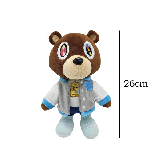 Planet Gates WHITE 30cm Kawaii Kanye Dropout Bear Teddy Bear Plush Toys Kanye West Graduation Soft Stuffed Home Room Decor Birthday Gift