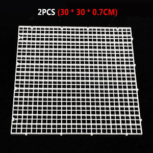 Planet Gates WHITE / 30x30x0.7cm 2pcs Gravel Grid Isolation Board Aquarium Separator Free Cut Fish Tank Divider Filtration Net Cleaning Tool Replacement Parts