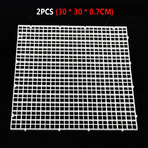 Planet Gates WHITE / 30x30x0.7cm 2pcs Gravel Grid Isolation Board Aquarium Separator Free Cut Fish Tank Divider Filtration Net Cleaning Tool Replacement Parts
