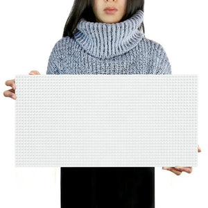 Planet Gates White 32*64 Holes Classic Building Blocks Base Board, DIY Assembled Building Blocks Wall Compatible With Brand Gift Toys for Children