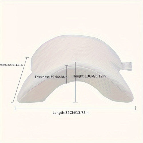 Planet Gates White / 35.0*30.0*13.0cm 1pc Arm Pillow Cuddle Pillow, Neck Cervical Pillow, Anti Hand Pressure Arched Shaped Pillow, Memory Foam Slow Rebound Pressure Pillow, Office Rest Pillow, Neck Back Support Pillow