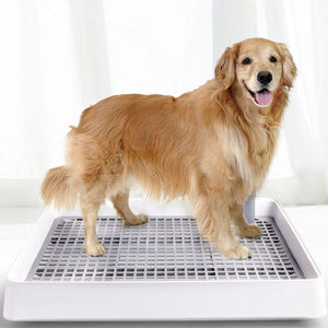 Planet Gates White / 38X30X6.5CM Dog Toilet Thickened Tray Plastic Pallets Pet Puppy Urine Household Training Portable