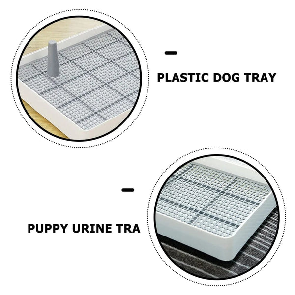 Planet Gates White / 38X30X6.5CM Dog Toilet Thickened Tray Plastic Pallets Pet Puppy Urine Household Training Portable