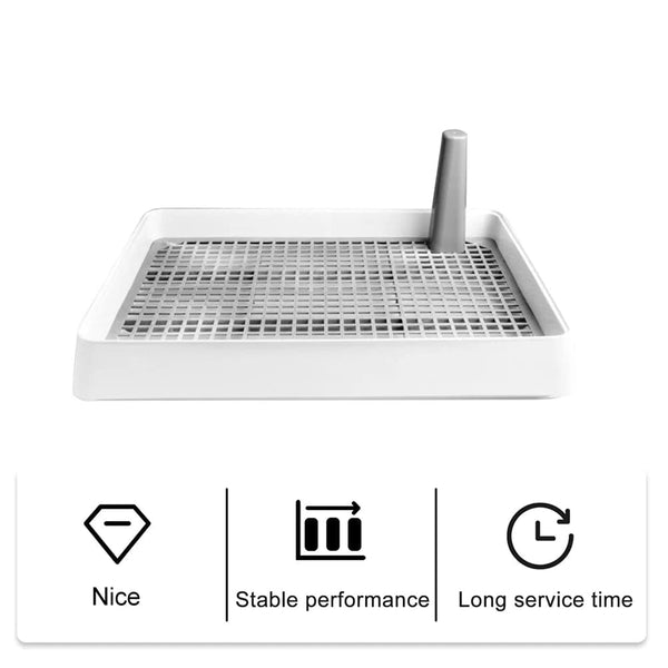 Planet Gates White / 38X30X6.5CM Dog Toilet Thickened Tray Plastic Pallets Pet Puppy Urine Household Training Portable