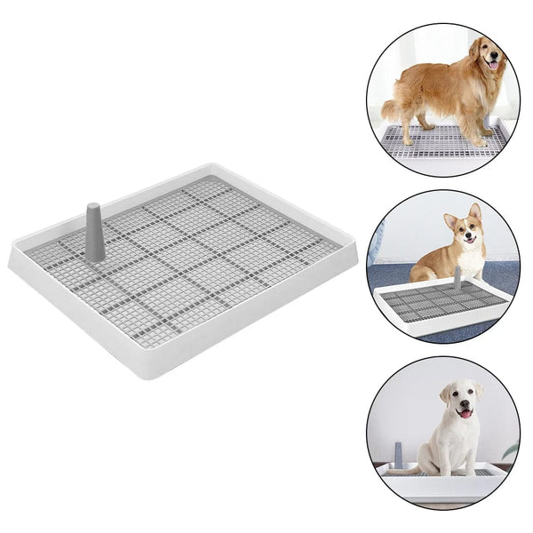 Planet Gates White / 38X30X6.5CM Dog Toilet Thickened Tray Plastic Pallets Pet Puppy Urine Household Training Portable