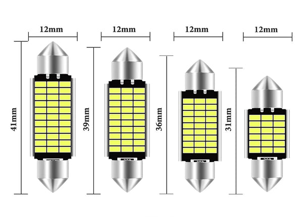 Planet Gates white / 39MM RXZ 2PCS Festoon C10W LED C5W LED Canbus 31/36/39/41MM error free Interior reading Light Clearance Bulbs Auto plate Lamp white