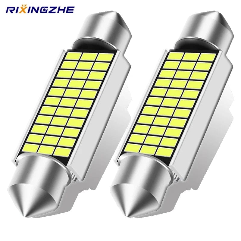 Planet Gates white / 39MM RXZ 2PCS Festoon C10W LED C5W LED Canbus 31/36/39/41MM error free Interior reading Light Clearance Bulbs Auto plate Lamp white